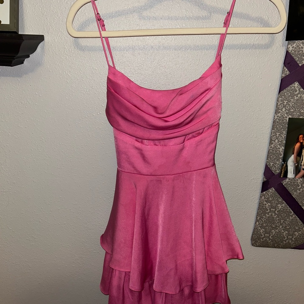 Elegant Pink Mini Dress